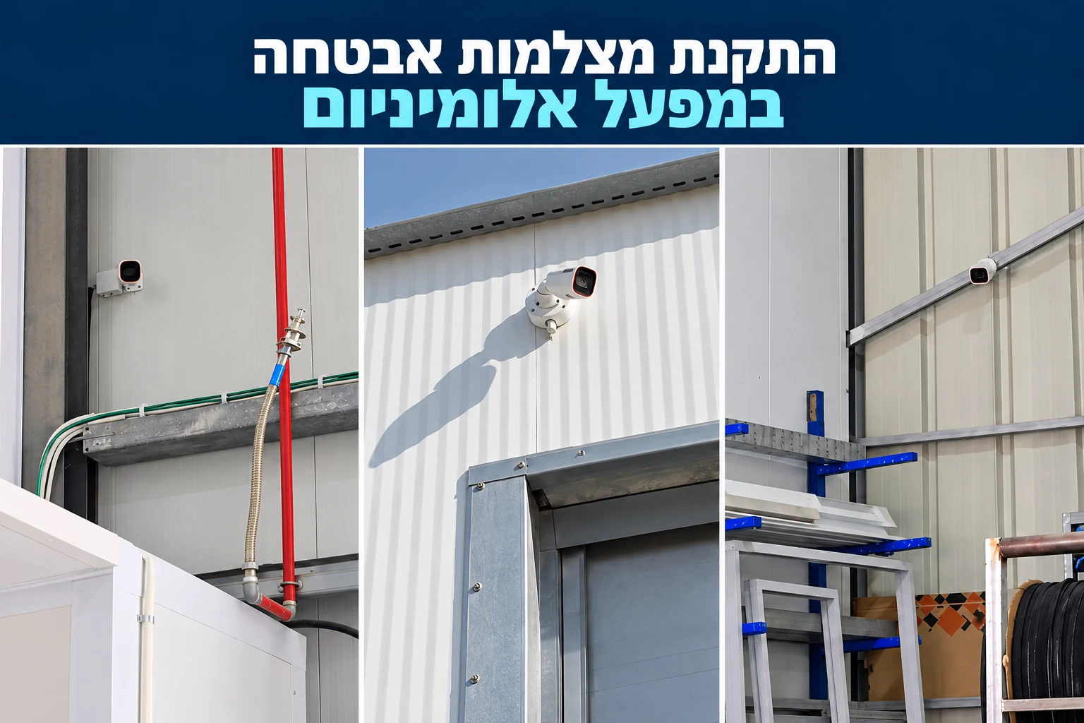 התקנת מצלמות אבטחה במפעל אלומיניום